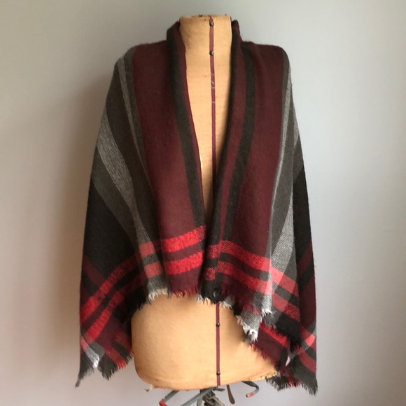 Acrylic Blanket Wrap Shawl Light Throw 51” Square - Picture 6 of 10